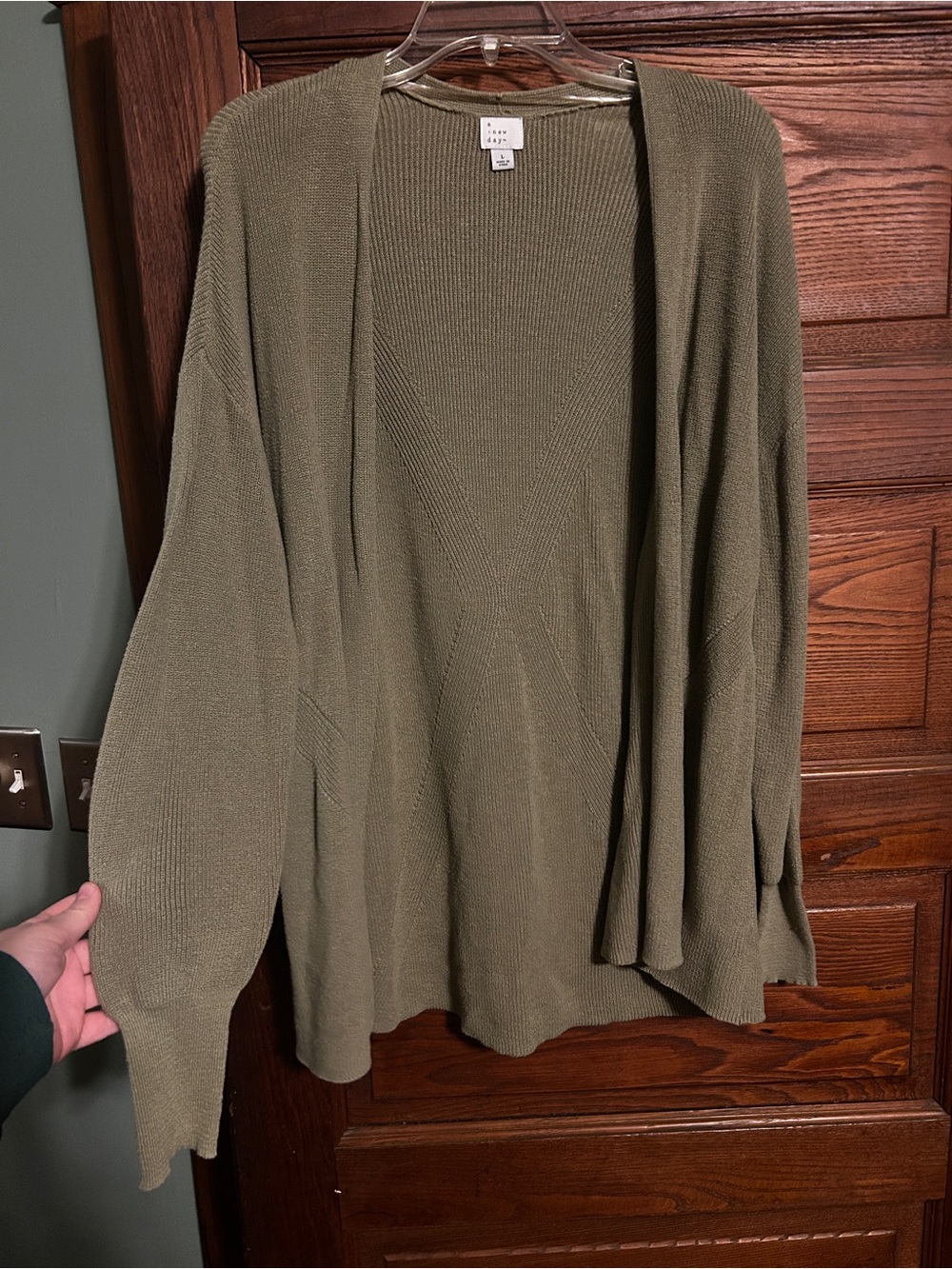 a new day Olive Green Open-Front Women’s Cardigan